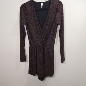Peppermint sparkly romper sz S long sleeve Party wear